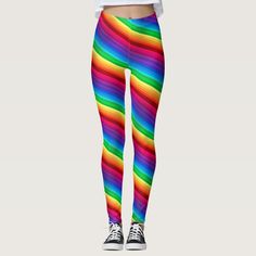 Diagonal Colorful Rainbow Stripped Leggings - feature an all over rainbow pattern. Casual Rainbow Bottoms For Pride, Multicolor Vertical Stripes Bottoms For Spring, Spring Multicolor Vertical Stripes Bottoms, Spring Multicolor Striped Bottoms, Fitted Multicolor Bottoms For Pride, Playful Multicolor Stretch Leggings, Fun Multicolor Stretch Leggings, Multicolor Stretch Bottoms For Pride, Playful Multicolor Spring Leggings