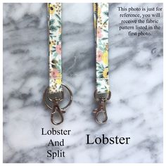 "These lanyards are perfect for any new driver, teacher, nurse, or anybody that needs an extra hand! Each lanyard is approximately 1/2\" inch wide and 20 inches long (40 inches around) and sewn with a twist so it lays flat on your chest. If you would like for it to be sewn flat (without the twist) just leave a note to seller at checkout! You have the option for a lobster clasp, or a lobster clasp and a split ring! Add a matching key fob, perfect matching set! For all lanyards: https://www.etsy.c Adjustable White Lanyard With Key Leash, White Adjustable Lanyard With Key Leash, Adjustable White Lanyard, Adjustable Lanyards With Key Clip For Personal Use, Adjustable Lanyard With Lobster Clasp For Personal Use, Adjustable Lanyards With Lobster Clasp For Everyday Use, Lanyard Teacher, Cute Lanyards, Black Lanyard