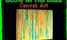 an image of a painting with the words grow in the dark canvas art on it