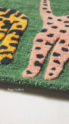 a close up of an animal rug on a table