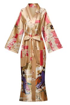 PRICES MAY VARY. Silky smooth,lightweight and comfortable.Classic kimono style. Satin long robes are calf length with front pockets and self-tied belt. Silky kimono robes are super soft with vivid colors that will bring you different skin feeling and luxurious look. Perfect for daily lounge wear,sleepwear,or as a bathrobe or photoshoot; Outerwear as a cover-up is also a good choice. Women's Silky Kimono Robes Long Bathrobes Satin Sleepwear

These silky kimono robes are super soft with vivid colo Japanese Kimono Traditional, Bridal Dressing Gown, Kimono Outerwear, Wedding Kimono, Bridesmaid Dressing Gowns, Kimono Robes, Satin Sleepwear, Traditional Kimono, Asian Street Style