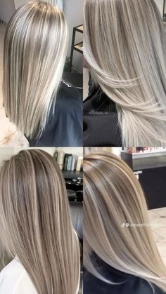 White Blonde Balayage On Brown Hair, T Zone Highlights Hair, Dark Blonde With Light Blonde Highlights, Gray Blonde Balayage, Light Light Brown Hair, Cool Tone Blonde Highlights, Light Ashy Blonde Hair, Hair With White Highlights, Long Hair Balayage