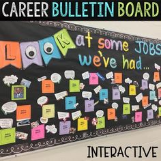 a bulletin board with some writing on it that says career bulletin board at some jobs we've had