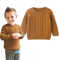 PRICES MAY VARY. 【Material】: Soft, comfortable and breathable ,safe and harmless. 【Design】：Cable knit pattern, crew neck pullover sweaters, solid color, long sleeves. 【Suit for】: Baby boys/girls sweaters for 3 Months-5T, suitable for spring, fall and winter. 【Occasion】：Perfect for any occasion, like Party, Holiday, School, Photograph or other occasion .It is suitable for wearing outdoors in the fall and winter. 【Perfect Gift】：The gift that will keep your baby warm through the winter. Boys Knit Sweaters, Kids Winter Outfits, Toddler Sweater, Boys Knits, Boys Sweaters, Baby Warmer, Sweater Brands, Knit Pattern, Baby Sweaters