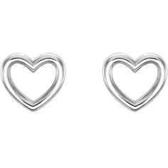 These Sterling Silver Heart Earrings are a beautiful addition to any jewelry collection. Crafted from high-quality sterling silver, these earrings feature a unique heart design that adds a touch of modern elegance. With a 8mm size, they are the perfect size for everyday wear without compromising on style. Perfect for any occasion, these earrings are a must-have for all fashion and jewelry enthusiasts. Sterling Silver 8.7mm x 8mm Hypoallergenic White Gold Round Heart Earrings, White Gold Heart Earrings With Open Heart Charm, Valentine's Day White Gold Heart Earrings Nickel Free, Valentine's Day White Gold Nickel-free Heart Earrings, Valentine's Day Nickel-free White Gold Heart Earrings, White Gold Open Heart Earrings, Modern Sterling Silver Heart Earrings For Gift, Valentine's Day White Gold Pierced Heart Earrings, White Gold Sterling Silver Open Heart Earrings