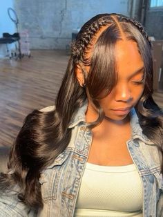 𝘧𝘰𝘭𝘭𝘰𝘸 𝘧𝘰𝘳 𝘮𝘰𝘳𝘦 𝘤𝘶𝘵𝘦 𝘱𝘪𝘯𝘴 ☁️ Braided Hairstyles For Black Women Cornrows, Quick Weave Hairstyles, Quick Braided Hairstyles, Frontal Hairstyles