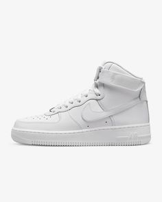 Nike Air Force High Tops, Air Force High Tops, White Nike High Tops, Nike Air Force High, Air Force 1 High Tops, Air Force One Shoes, White Nike Shoes, Nike Air Force 1 High, White Leather Shoes