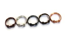 five different types of rings sitting on top of each other