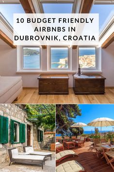 there are many different pictures with the words 10 budget friendly airbnbs in dubrownik croatia