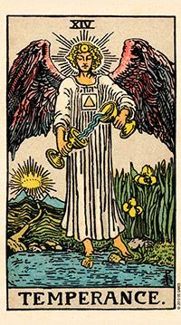 Start now, it's FREE ▶ Temperance Tarot Card, Temperance Tarot, Kartu Tarot, Tarot Significado, Major Arcana Cards, Tarot Meanings, Rider Waite Tarot, Tarot Major Arcana, Daily Tarot