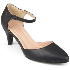 Manufacturer: Journee Collection Suggested Price: $65.00 Style Type: Mary Janes Collection: Journee Collection Material: Polyuretane/Manmade Country of Origin: China Specialty: Padded Insole Gender: Womens Fabric Type: Faux Leather Size Origin: US Sku: P2596673 Mid Heels Pumps, Black Pumps Heels, Shoes Heels Pumps, Journee Collection, Ankle Strap Heels, Heel Pumps, Ankle Straps, Black Pumps, Womens High Heels