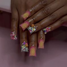 Capricorn Nails Designs, Capricorn Nails, Weak Nails, Acrylic Nail Set, Work Nails