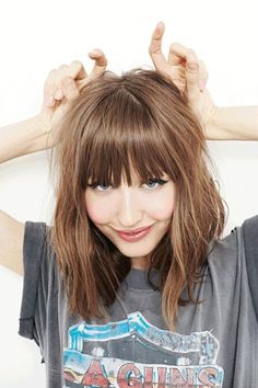 Bangs Short, 2015 Hairstyles, Short Hair With Bangs, Haircuts With Bangs, Medium Hair Cuts, Long Bob, Hair Envy, Medium Length Hair Cuts, Short Haircuts