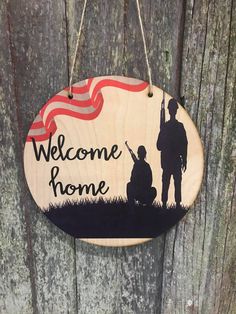 Military Wall Hanger Army Welcome Home Flag Wood Door Hanger Patriotic Round Front Door Entry Way Decor Plaque Wall Art Wood Print Script Door Entry Way Decor, Army Welcome Home, Front Door Round, Round Front Door, Entry Way Decor, Front Door Entry, Ranch Sign, Wood Door Hanger, Wooden Welcome Signs