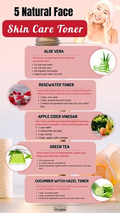 5 Natural Face Skin Care Toner, natural face skin care, skin care routine Skin Care Toner, Natural Face Toner, Diy Toner, Natural Toner, Skin Care Toner Products, Natural Face Skin Care, Natural Acne Remedies, Diy Skin Care Recipes, Basic Skin Care Routine