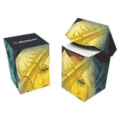 a box with an image of a woman's face on the front and side