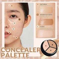 Description: With good waterproof, sweatproof and long-lasting effect, this concealer cream will keep your makeup intact all day long. This concealer can be used for brightening skin tone, moisturizing, covering pores, acne marks, dark circles and tear troughs. And it has 3 colors design to meet your different needs. It is constructed of oxidizedpolyethylene, ozokerite and beeswax ingredients. The diameter of this product is 4.5cm. It is suitable for dressing room, beauty, girls and other places Primer For Oily Skin And Large Pores, Asian Makeup Contouring, For Brightening Skin, Primer For Oily Skin, Makeup Prep, Natural Concealer, Corrector Concealer, Concealer Palette, Brightening Skin