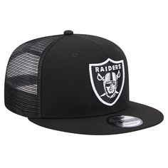 Sport a stylish and functional accessory on game day with this Main Trucker 9FIFTY hat by New Era. It features an unmistakable Las Vegas Raiders design that allows your team spirit to be seen from multiple angles. Mesh panels promote breathability, as the snap closure customizes the fit to your liking. Raiders Design, Bo Jackson, Las Vegas Raiders, Functional Accessories, For Sale Sign, Mesh Panel, Mitchell & Ness, Adjustable Hat, Snapback Hat