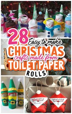 christmas crafts made from toilet paper rolls