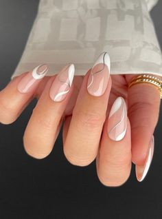 Nude Nail Designs, Subtle Nails, Soft Nails, Oval Nails, Orange Nails, Cute Acrylic Nails, Holiday Nails