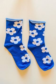 Softie Socks in Electric Blue Comfortable Cotton Socks For Spring, Blue Socks For Spring, Trendy Blue Winter Socks, Trendy Blue Socks For Winter, Comfortable Casual Spring Socks, Comfortable Casual Socks For Spring, Comfortable Sporty Blue Socks, Soft Blue Comfortable Socks, Soft Comfortable Blue Socks