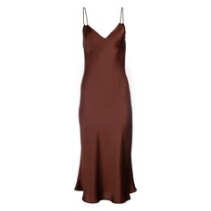 Can't decide between a short or long summer dress? Compromise never looked so chic. Snag a Silk Midi Slip Dress and let the soiree begin. Fits true-to-size Designed for a slim fit Fabric: 100% Silk Slips on, adjustable shoulder straps Baby hem at neckline Bias-cut for a flexible yet snug fit Dry clean only Imported SIZE GUIDE: BUST WAIST HIP LENGTH Extra Small 28-30 26-28 33-35 45.5" Small 30-32 28-30 35-37 46" Medium 32-34 30-32 37-39 46.5" Large 34-36 32-34 39-41 47" Extra Large 36-38 34-36 41 Brown Slip Dress, Fall Winter Capsule Wardrobe, Leather Sweater, Long Summer Dress, Winter Ball, Long Slip Dress, Style Moodboard, Winter Capsule Wardrobe, Midi Slip Dress