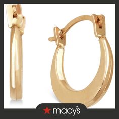 in stock Nickel Free 14k Gold Round Huggie Earrings, Small Hoop Earrings From Macy's As Gift, Small Hinged Hoop Earrings As Gift, Macy's Small Hoop Earrings Gift, Macy's Hoop Earrings As A Gift, Macy's Small Hoop Earrings As Gift, Macy's Small Hoop Jewelry As Gift, Macy's Small Hoop Jewelry For Gifts, 14k Gold Hinged Earrings As A Gift