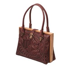 Introducing our Fashionable Top Handle Bag, a stylish handbag and purse for women. Dimensions: 10.8 x 7.6 x 4.5 inches (27.5 x 19.5 x 11.5 cm) Material: Crafted from a combination of genuine leather and real oak wood. Please Note: The actual color of the item may vary slightly from the pictures shown on the website due to differences in monitor brightness settings on your computer. Burgundy Handheld Bag, Burgundy Rectangular Satchel For Shopping, Rectangular Clutch For Shopping, Classic Everyday Clutch With Top Carry Handle, Rectangular Burgundy Clutch For Travel, Burgundy Rectangular Clutch For Travel, Burgundy Rectangular Travel Clutch, Travel Burgundy Rectangular Clutch, Daily Use Clutch Bag With Top Carry Handle