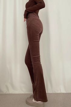 Item Type: BottomsMaterial: Cotton BlendPattern: PlainColor: Khaki. Black. BrownSize: S.M.L. Size (CM): Length Waist Hip Leg Opening S 102 64+ 76-84 46 M 104 68+ 80-88 49 L 106 72+ 84-92 52 Stretch High-waisted Brown Jeans, Brown Stretch High-waisted Jeans, Stretch Brown High-waisted Jeans, Chic Mid-rise Brown Pants, Non-stretch Brown Bottoms For Fall, Trendy Brown Bottoms For Fall, Chic Brown Mid-rise Pants, Trendy Brown Fall Bottoms, Non-stretch Straight Leg Brown Pants