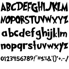 the font and numbers are all black with white letters on it, including one for each letter