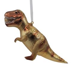 a christmas ornament shaped like a t - rex