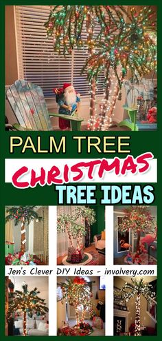 palm tree christmas trees Palm Tree Christmas Lights, Hawaiian Christmas Tree, Tropical Christmas Trees, Palm Tree Christmas, Trees With Lights, Palm Tree Crafts, Fake Palm Tree, Beach Christmas Decorations