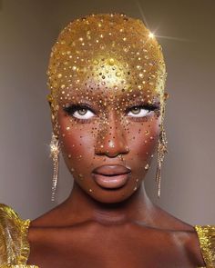 Drag Make-up, Halloween Tattoo, Gold Makeup, Afro Punk, Looks Black, Fantasy Makeup, Editorial Makeup, Creative Makeup, Artistry Makeup