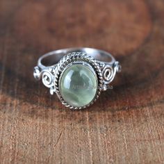 Prehnite Gemstone Ring, 925 Silver Ring, Vintage Ring, Dainty Ring, Prehnite Jewelry, Gift For Her, Women Ring, Wedding Ring, Gift For Mom. Material: 925 Solid Sterling Silver Gemstone: Natural Prehnite Stone Shape: Oval Stone Size: 7x9 mm Weight: 3.00 GM Genuine 925 Solid Silver Handmade Ring Lowest Price Guaranteed ''Spring Trends'' THIS ALL DESIGN IS CRATED BY ARTISANSILVERINDIA ITS ORIGINAL DESIGN NO OTHER SITE IS SELLING THIS !! One-Of-Kind Item !! !! Artisan jewelry !! !! Halloween !! !! Christmas Day !! !! Christmas Offer !! !! Etsy Cyber 2020 !! Jaipur Silver 925 !! Best Seller bridesmaid Gift !! !! personalized jewelry  !! Birth Stone Earring !! Boho Magic Silver Boho Magic Silver Jewellery personalized gift best_friend_gifts A one-of-a-kind community Peace of mindetsy-gift-guides Green Amethyst Sterling Silver Ring Gift, Green Amethyst Ring In Sterling Silver, Green Oval Prehnite Rings, Handmade Green Sterling Silver Birthstone Ring, Green Oval Moonstone Promise Ring, Oval Green Moonstone Promise Ring, Handmade Oval Peridot Rings, Handmade Elegant Green Moonstone Ring, Elegant Handmade Green Moonstone Ring