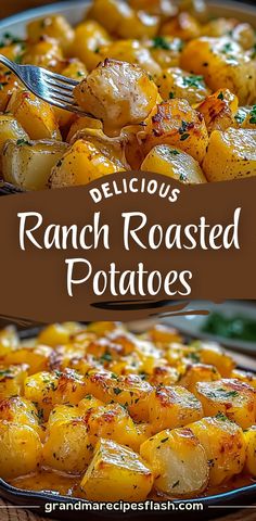 delicious ranch roasted potatoes are the perfect side dish for any dinner or appetizer