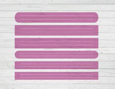 a white wooden wall with pink stripes on it