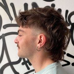 Wolf Haircut For Men, Masculine Mullet, Punk Mullet Men, Wolf Cut Hombre, Wolf Cut Hair Men, Wolfcut Men, Mens Wolf Cut, Male Wolf Cut, Punk Hair Men