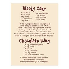 a recipe card with chocolate icing and instructions to make it look like they're ready