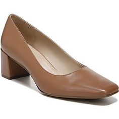 ad eBay - Find many great new & used options and get the best deals for Naturalizer Womens Karina Low Block Heel Square Toe PumpEnglish Tea Brown Lea... at the best online prices at eBay! Free shipping for many products! Comfortable Stylish Shoes, English Tea, Classic Pumps, Leather Block Heels, Low Block Heels, Heel Pumps, Heel Shoes, Leather Pumps