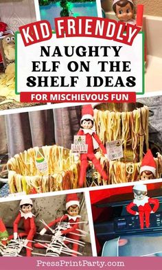 elf on the shelf ideas are here!!! Easy Cool Elf On The Shelf Ideas, Dark Elf On The Shelf Ideas, Group Elf On The Shelf Ideas Elves, Bad Elves On The Shelf, Elf On The Shelf Saran Wrap, Elf On The Shelf Ideas To Make Kids Behave, Easy Elf In The Shelf Idea, Elf On Shelf Pranks Kids, Elf Antics For Teens