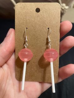 Sturdy, resin-made pink lollipop earrings Length- 5cm Drop Length- 7cm Width- 1cm Pink Lollipop, Lollipop Earrings, Etsy Earrings Dangle, Daughter Love, Lollipop, Belly Button Rings, Jewelry Earrings Dangle, Dangle Drop Earrings, Dangle Earrings