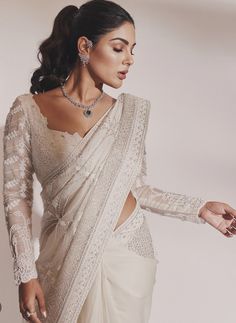 Samyukta Menon, Samyuktha Menon, Off White Saree, Traditional Indian Dress