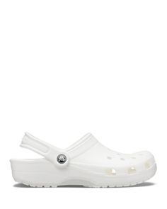 The iconic clog that started a comfort revolution. Classic White Round Toe Clogs, Classic White Closed Toe Clogs, Classic White Clogs With Rubber Sole, Classic White Clogs With Cushioned Footbed, Classic Summer Clogs With Cushioned Footbed, Classic Closed Toe Synthetic Clogs, Denim Skirt Trend, Crocs Men, Joggers Track Pants