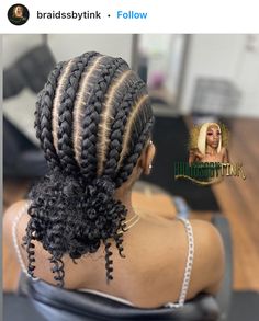 All Back Cornrows Hairstyles Braids Bun, All Back Styles Braids, Black Girls Hairstyles Cornrows, Braids For Black Hair Cornrows, Feed Ins, Braids Ideas, Cute Braided Hairstyles