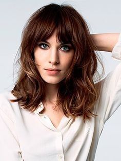 French Girl Hair, Long Bob With Bangs, Bangs Ideas, Bombshell Hair, Rocker Outfit, Bob Hairstyles With Bangs, Wavy Bob Hairstyles, Hair Idea