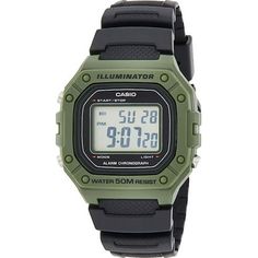 Casio has been doing just that, bringing new discovery and delight to people around the world. This is Casio's way of building an even more prosperous, richly rewarding world. Brand: Casio Model number: W-218H-3AVDF Part Number: W-218H-3AVDF Model Year: 2019 Item Shape: Round Dial window material type: Mineral Display Type: Analog Clasp: Buckle Case material: Stainless Steel Case diameter: 43.2 millimeters Case Thickness: 8 millimeters Band Material: Plastic Band length: Mens Standard Band width Green Analog Watches For Outdoor Activities, Green Chronograph Watch With Stopwatch, Green Outdoor Watch With Stopwatch, Green Quartz Digital Watch For Outdoor, Mineral Display, Mens Sport Watches, Black Resin, Display Type, Sport Watches