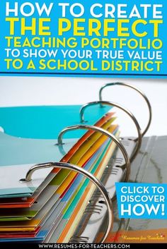 a book with the title how to create the perfect teaching portal to show your true value to a school district