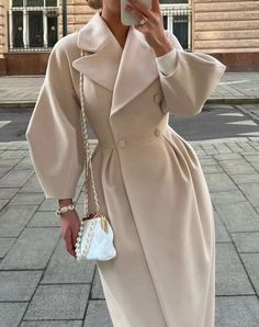 #ad Great shopping ideas for Women Blend Coat Lapel Double-Breasted Office Lady Long Jackets Female Coats, Women's Coats Jackets Long Outerwear, Mode Mantel, Long Jackets For Women, Long Coat Jacket, Coat Women Fashion, Beige Coat, Stylish Coat, Maxi Coat, Estilo Chic