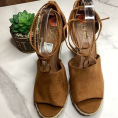 New, Sugar Brand, Size 9.5, Espadrilles Shayla Brown Faux Suede Platform Wedge Sandals Shoes, Lace Up, New Without Tags Or Box. Platform Wedge Sandals, Shoes Lace, Platform Wedge, Heel Shoes, Platform Wedges, Wedge Sandals, Faux Suede, Shoes Sandals, Espadrilles