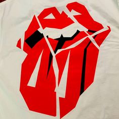 The Hackney Diamonds Prism T-Shirt Is Exclusive To The Rolling Stones Store In The Us. It Features The Hackney Diamond Tongue Logo Printed On A White T-Shirt Red Crew Neck Top With Graphic Design, Trendy Red Graphic Design Tops, Trendy Red Tops With Graphic Design, Red Band Merch Shirt With Screen Print, Red Band Merch Tops With Screen Print, Red Band Merch Top With Screen Print, Red Cotton Band Merch Top, Red Graphic Print Band Merch Tops, Casual Red Tops With Graphic Design